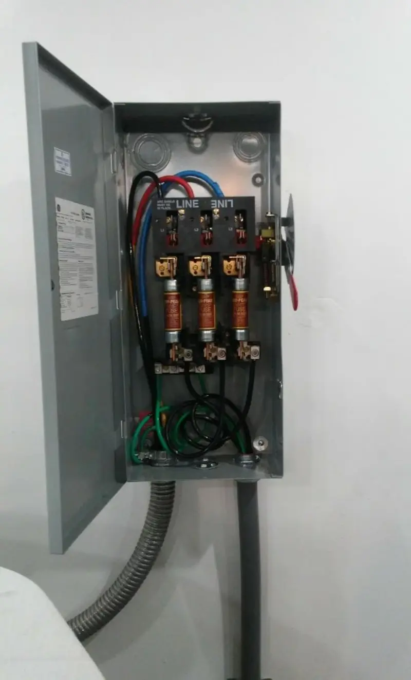 Three-phase disconnect switch installed for Smoke Detector Installation in Toms River